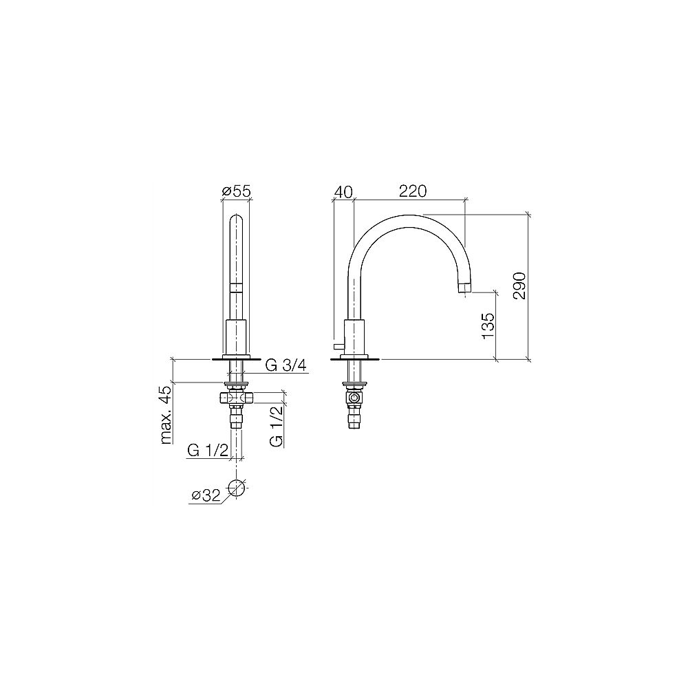 Dornbracht Wanneneinlauf Tara.