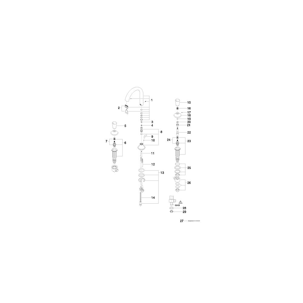 V+B by Dornbracht WT-3-Loch-Batt.LaFleur 20.710.955.47 champag.m.Exc.Ausld.170 mm