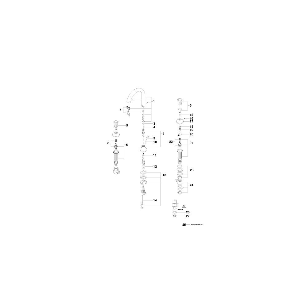V+B by Dornbracht WT-3-Loch-Batt.LaFleur