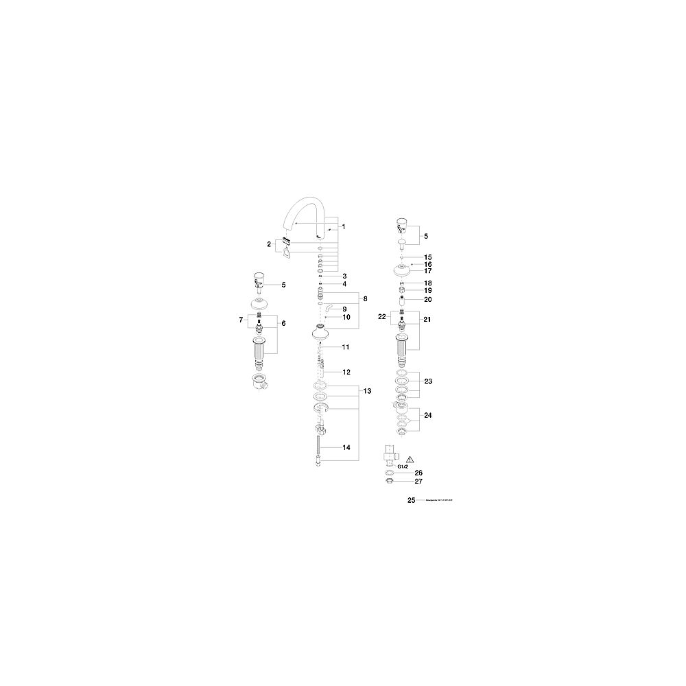 V+B by Dornbracht WT-3-Loch-Batt.LaFleur 20.723.956.00 chrom 170 mm Ausladung