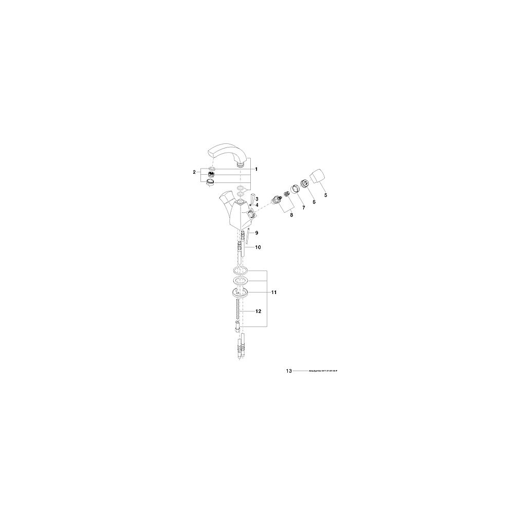 V+B by Dornbracht Square WT Einlochbatt. 125 mm Ausladung chrom 22.510.910.00