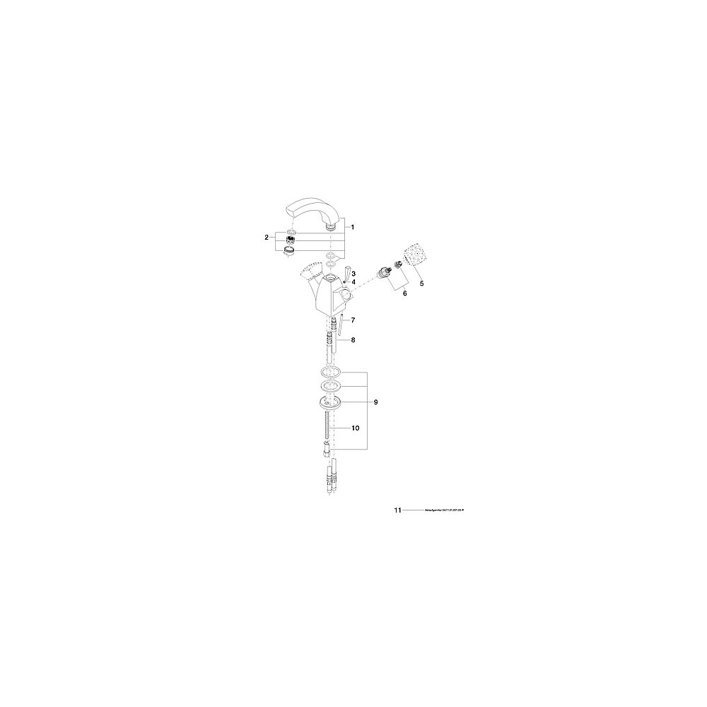 V+B by Dornbracht WT-Einlochbatterie Square exclusive 22.510.911.00 chrom