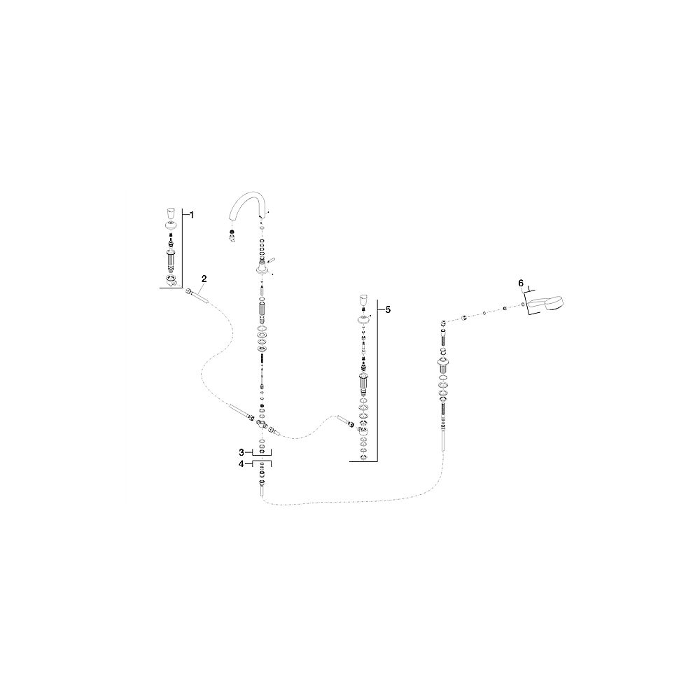 V+B by Dornbracht Wannen Vierlochbatt. LaFleur 27.512.955.00 chrom f. Randmont.