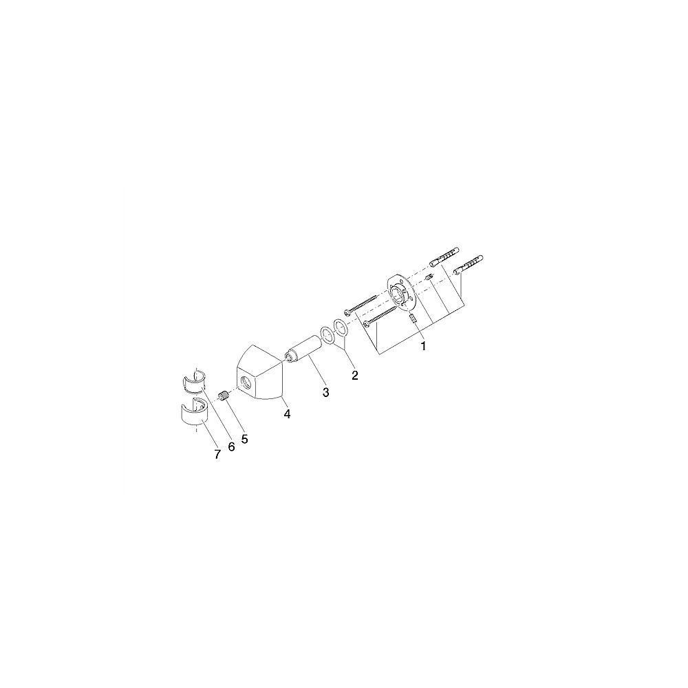V+B by Dornbracht Square Brausehalter chrom 28.050.910.00