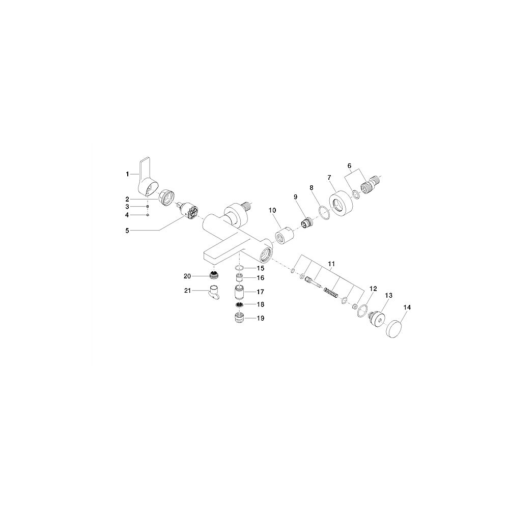 V+B by Dornbracht Wannenbatterie Just