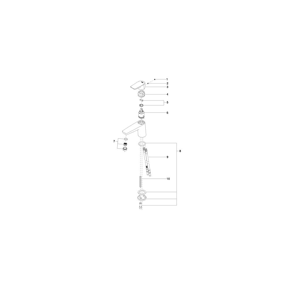 V+B by Dornbracht WT-Einhandbatt.o.Exc.