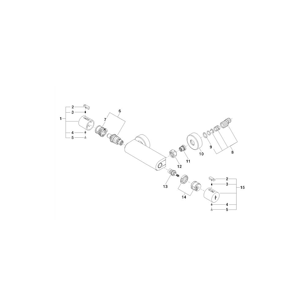 V+B by Dornbracht Brause-Thermostat 1/2