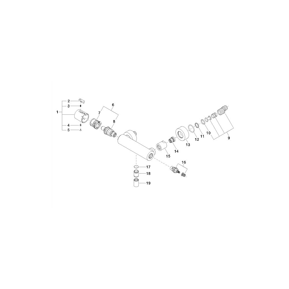 V+B by Dornbracht Brausethermostat LaFleur 34.440.979.47 champagne f.Wandm.