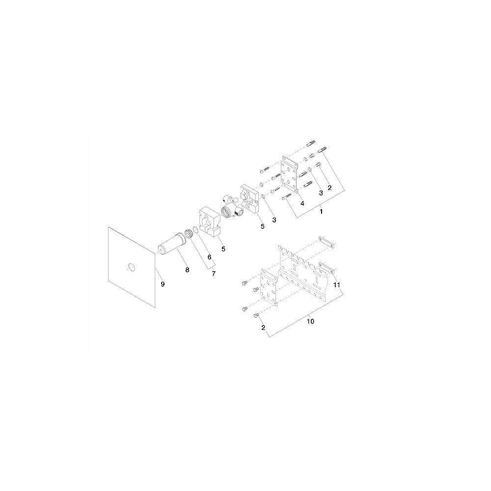 Dornbracht Zweiwege-Umstellung Symetrics 35.128.970.90 Baus. Vorm. f. Wandmontage