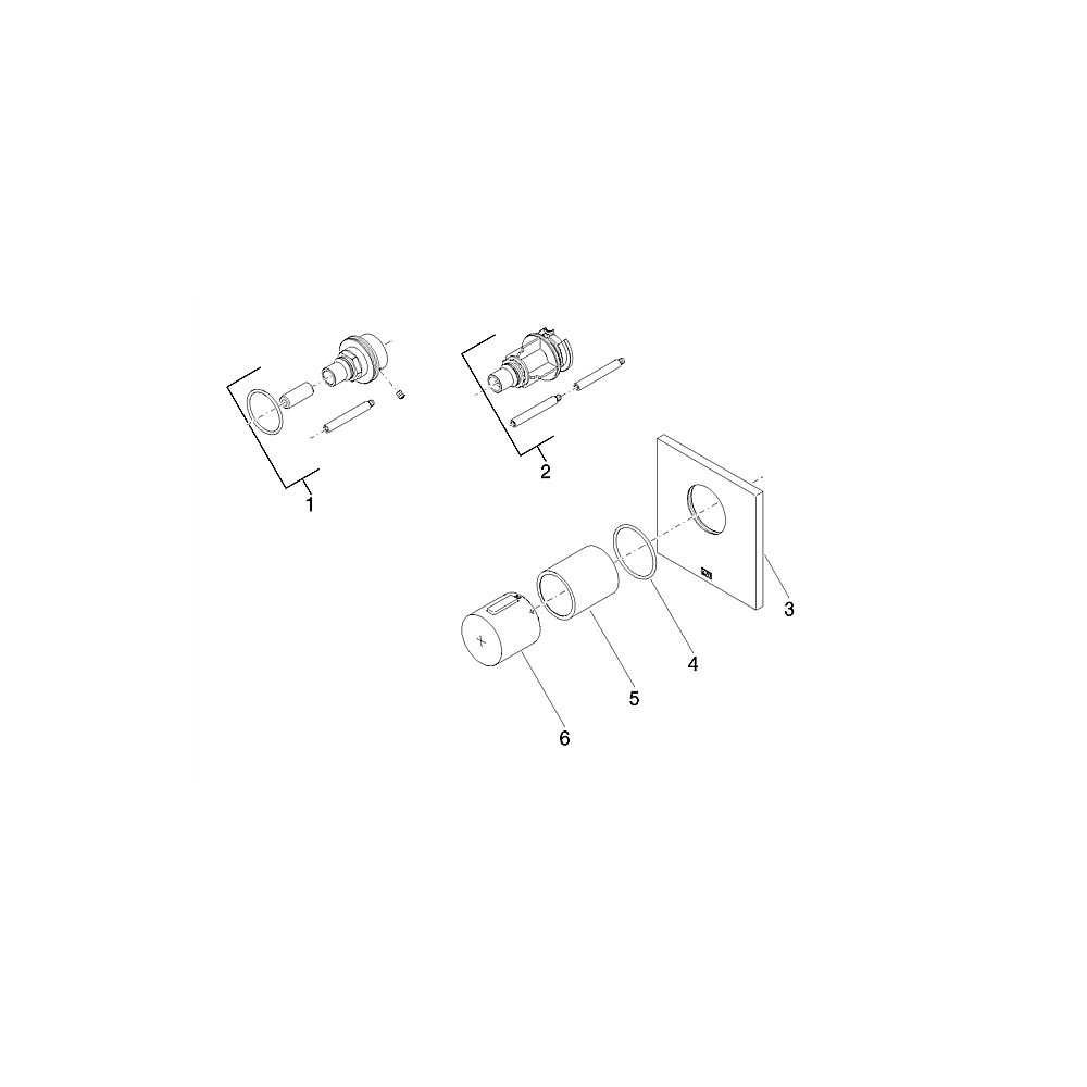 Dornbracht xTool UP-Thermostat Supernova 36.416.780.47 Endm.-Bausatz champagne
