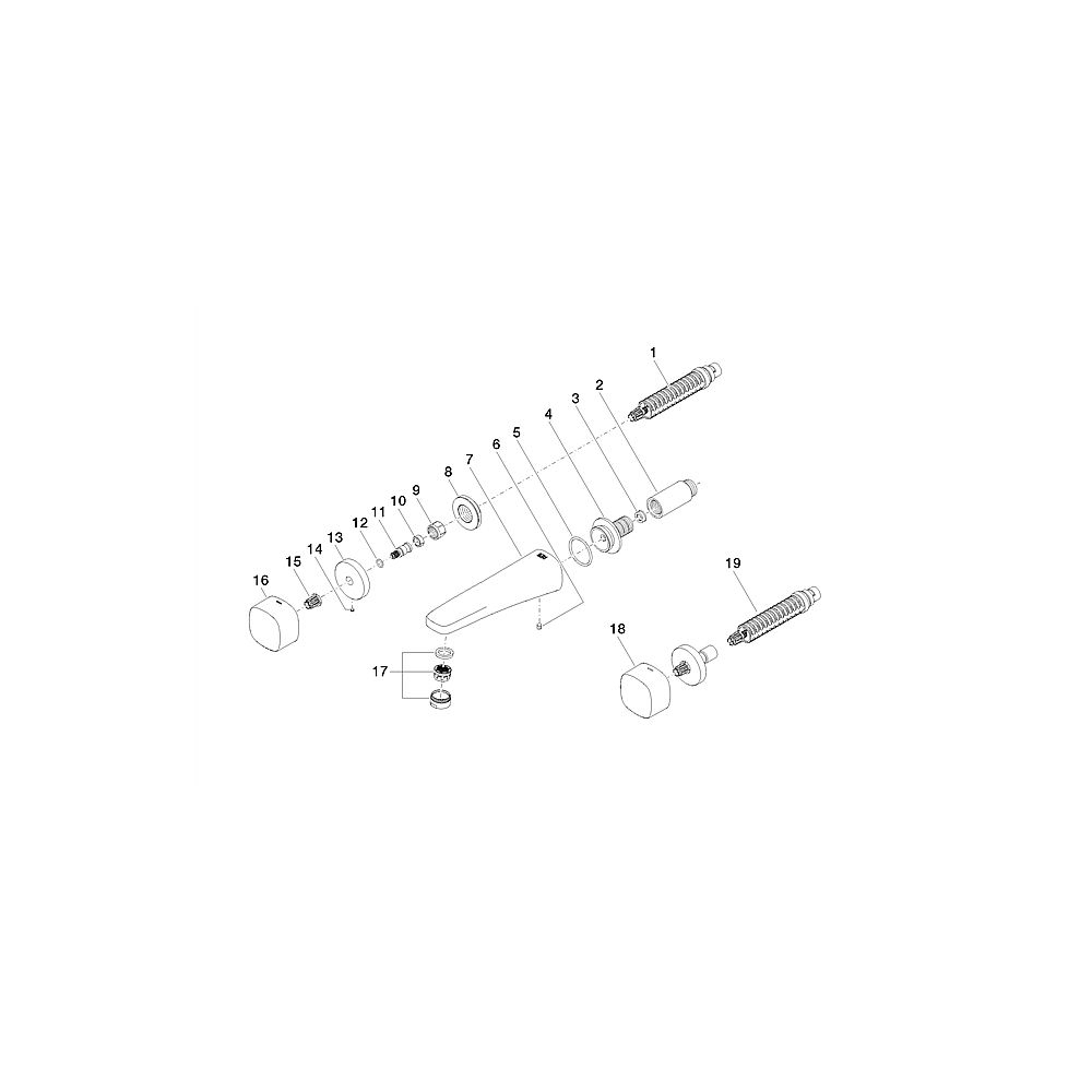 Dornbracht WT-Wandbatterie Gentle chrom 36.707.720.00 Baus.-Endm. Ausld. 170 mm