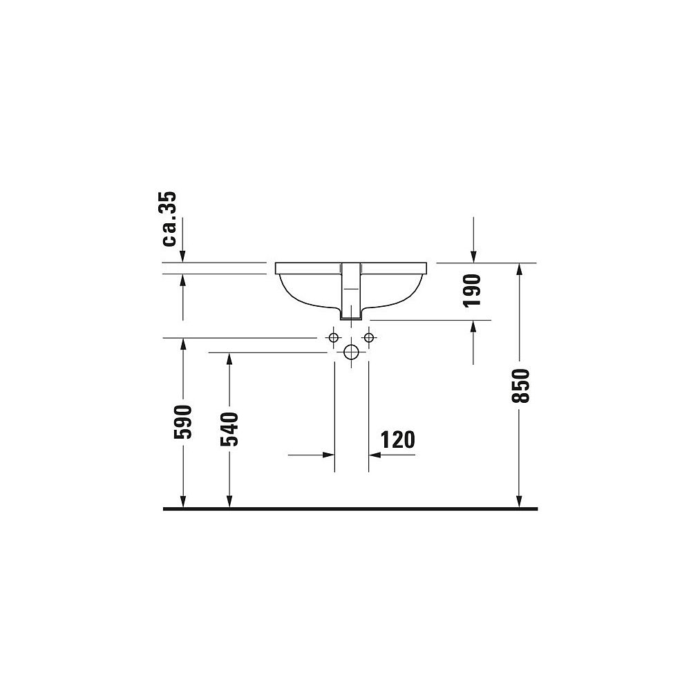 Duravit Unterbauwaschtisch Starck 3