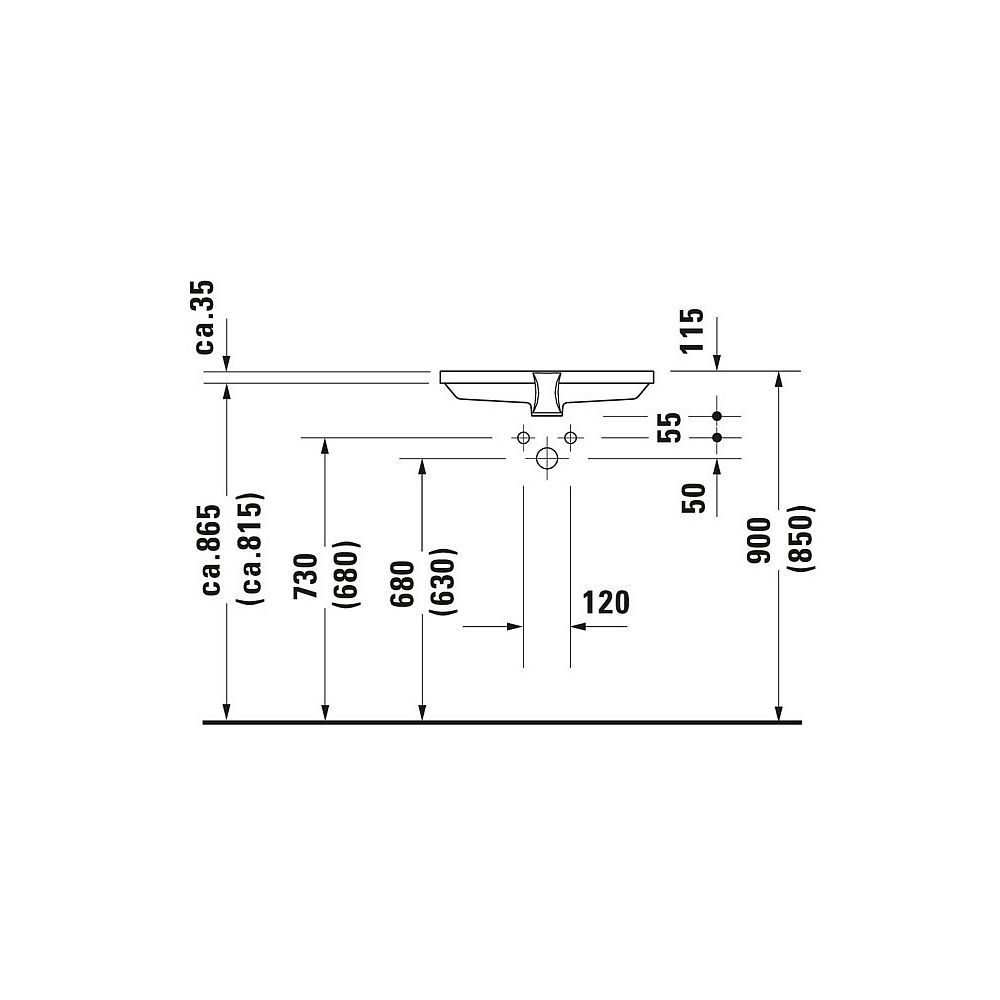 Duravit Einbauwaschtisch 2nd floor