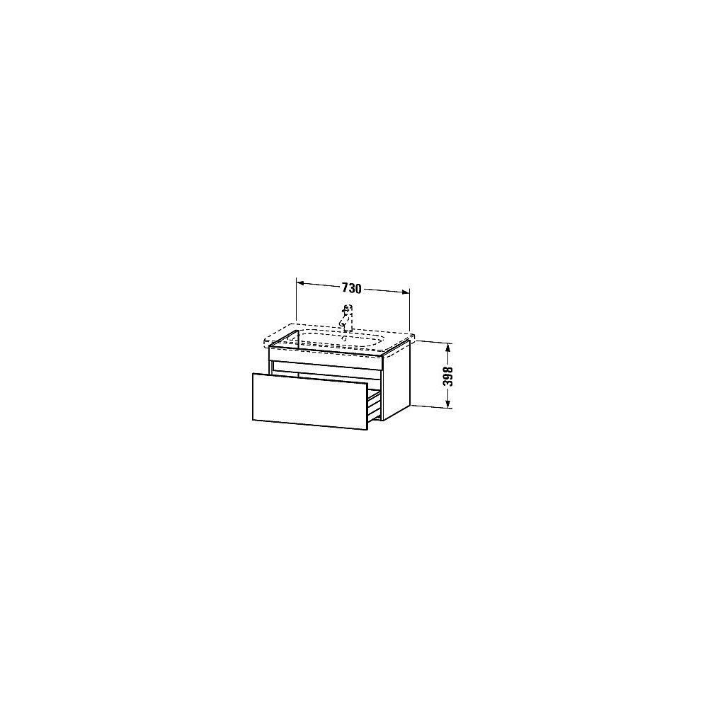 DU WTU wandh. DuraStyle 448x730x398mm 1