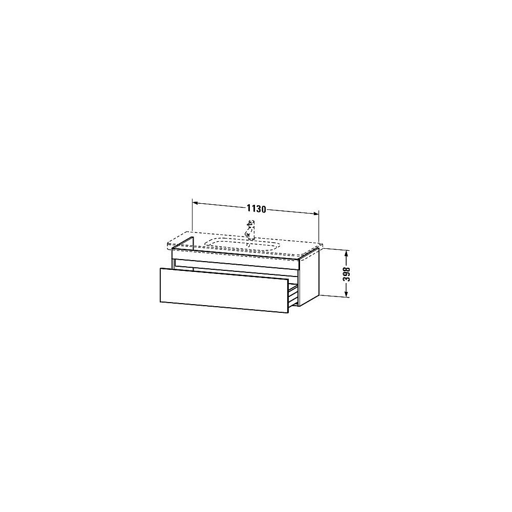 DU WTU wandh. DuraStyle 448x1130x398mm 1