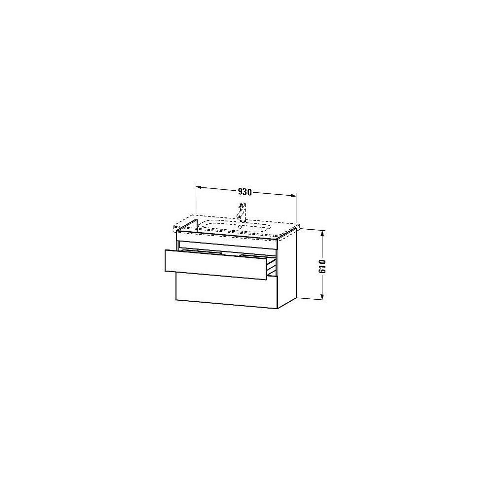 WTU wandh. 448x930x610 2SchKa, f.MWT1000 trend4YOU 2.0        basaltmatt/weißmatt