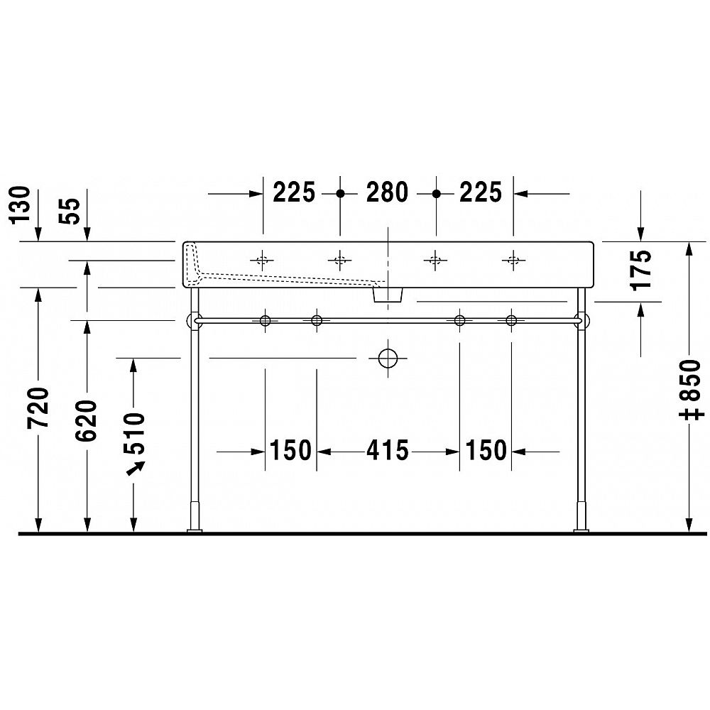 Duravit Waschtisch Vero Nr. 0454120027