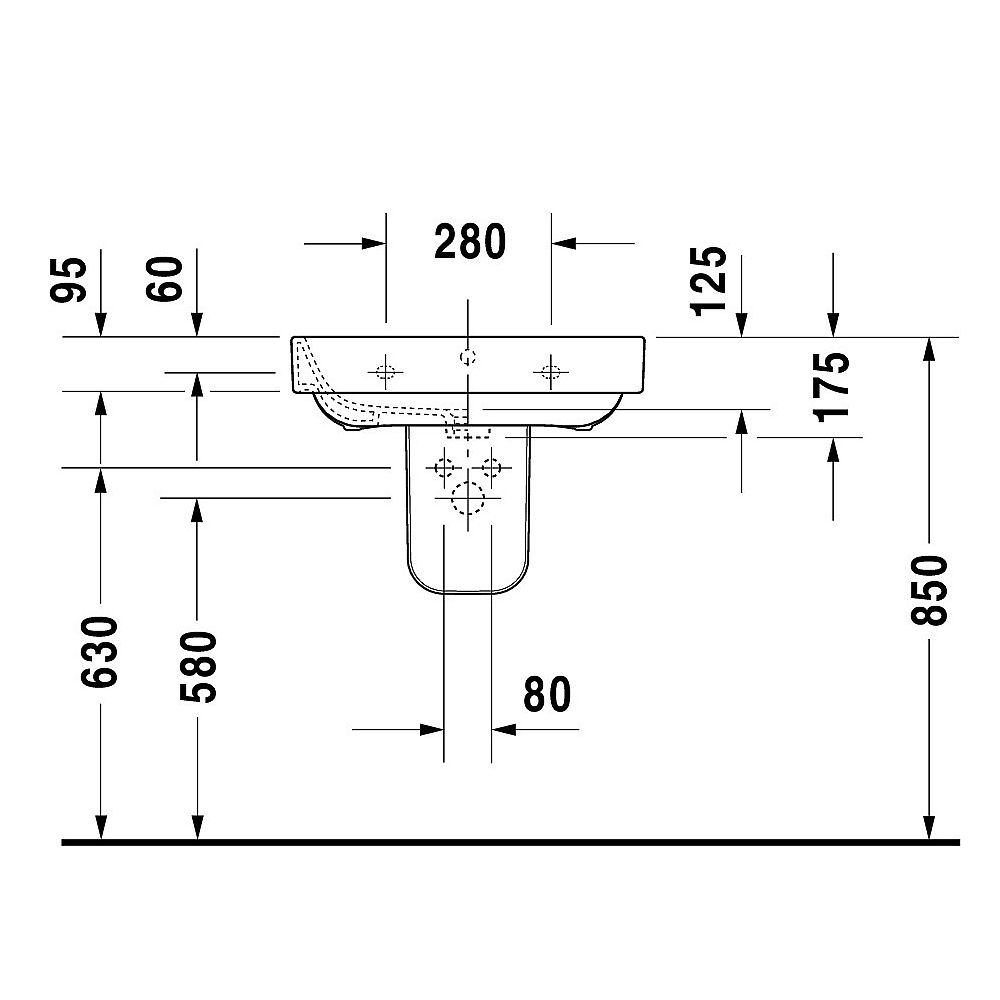 Duravit Waschtisch Happy D.2 2316600000
