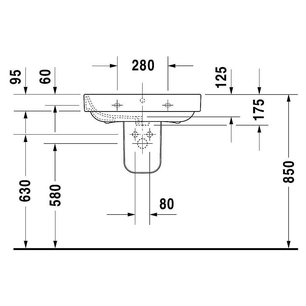 Duravit Waschtisch Happy D.2 23166500001