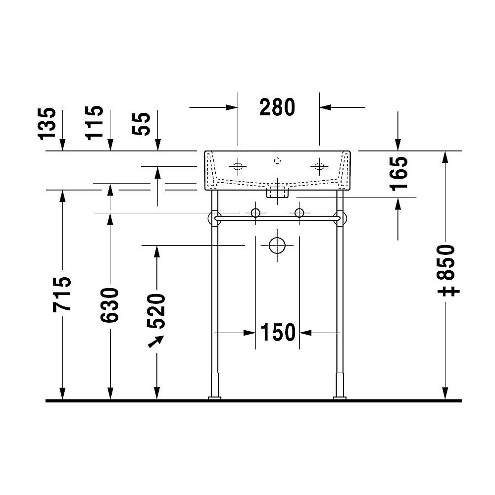 Duravit Waschtisch Vero Air 500mm