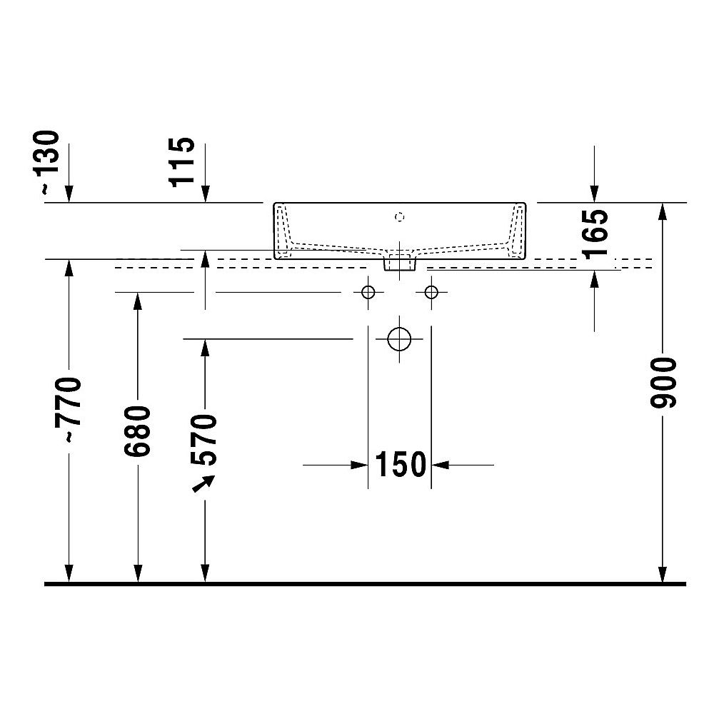 Duravit Aufsatzbecken Vero Air 600mm