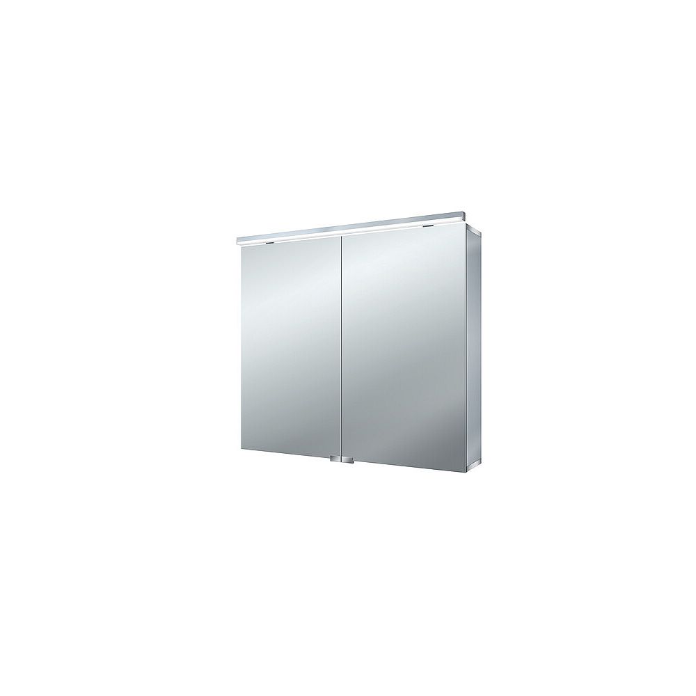 Lichtspiegelschrank, B:800mm / T:153mm trend4YOU, 2-türig, AP, LED