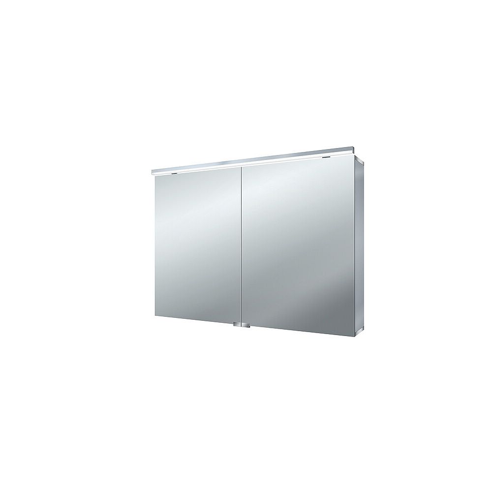 Lichtspiegelschrank, B:1000mm / T:153mm trend4YOU, 2-türig, AP, LED