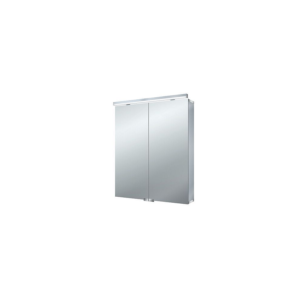 Lichtspiegelschrank, B:600mm / T:113mm trend4YOU, 2-türig, AP, LED
