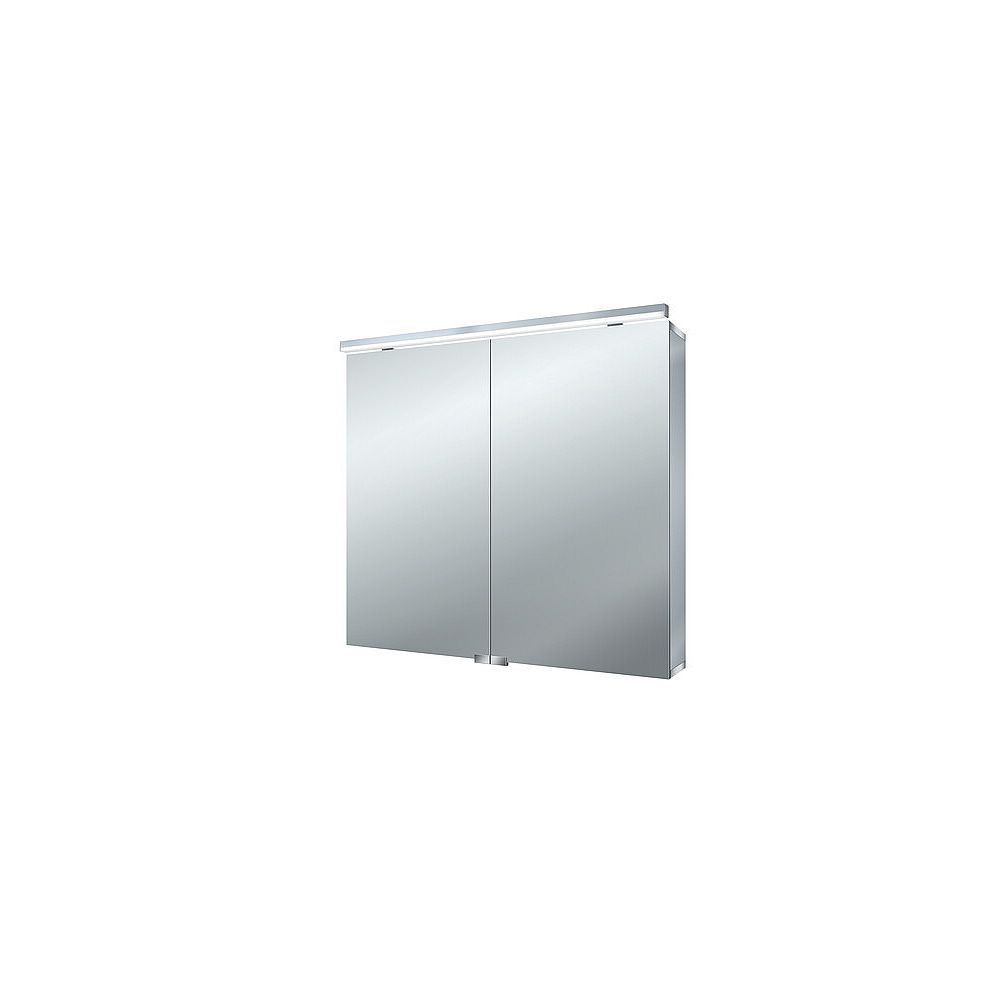 Lichtspiegelschrank, B:800mm / T:113mm trend4YOU, 2-türig, AP, LED
