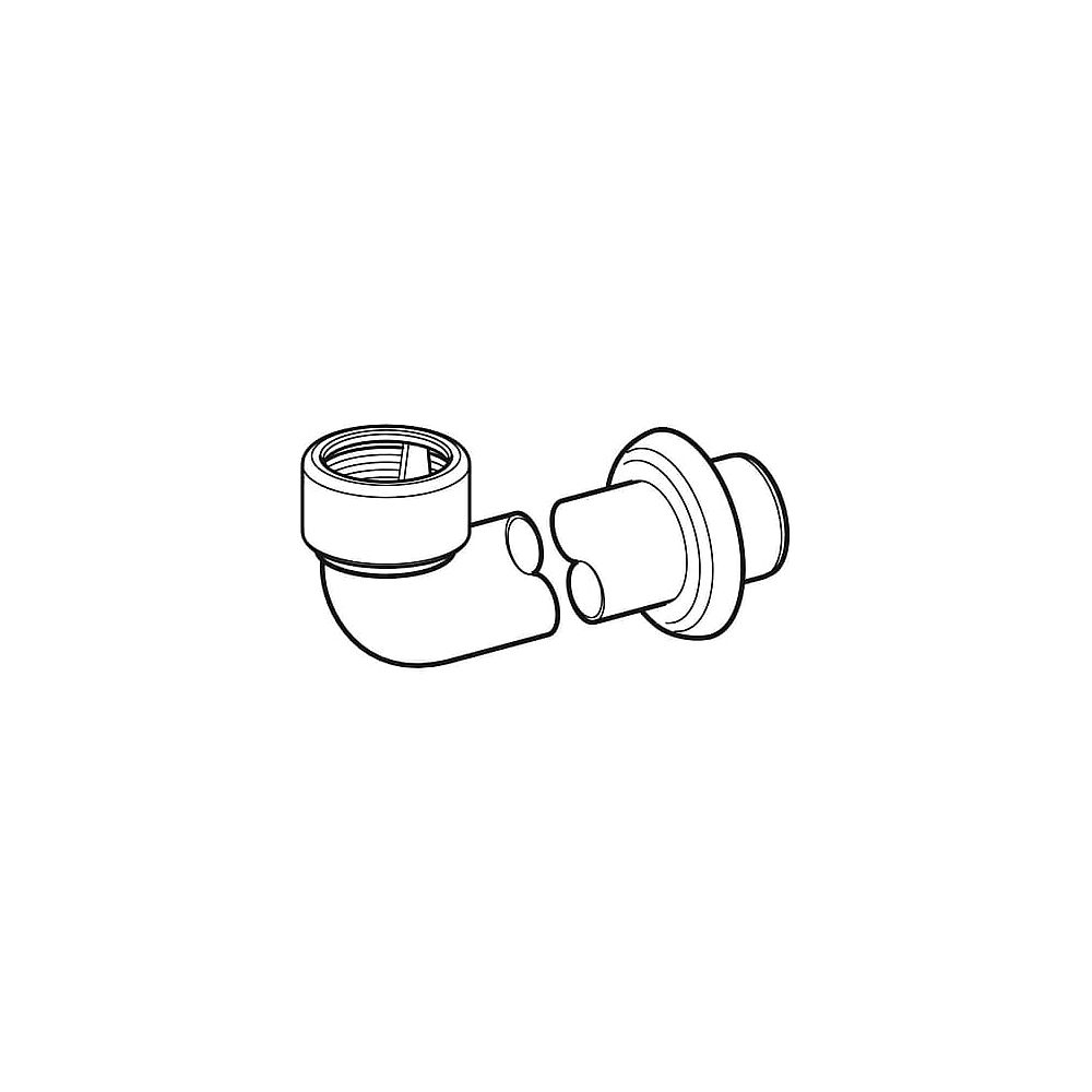 Geberit Anschlußbogen PP weiß DN 50