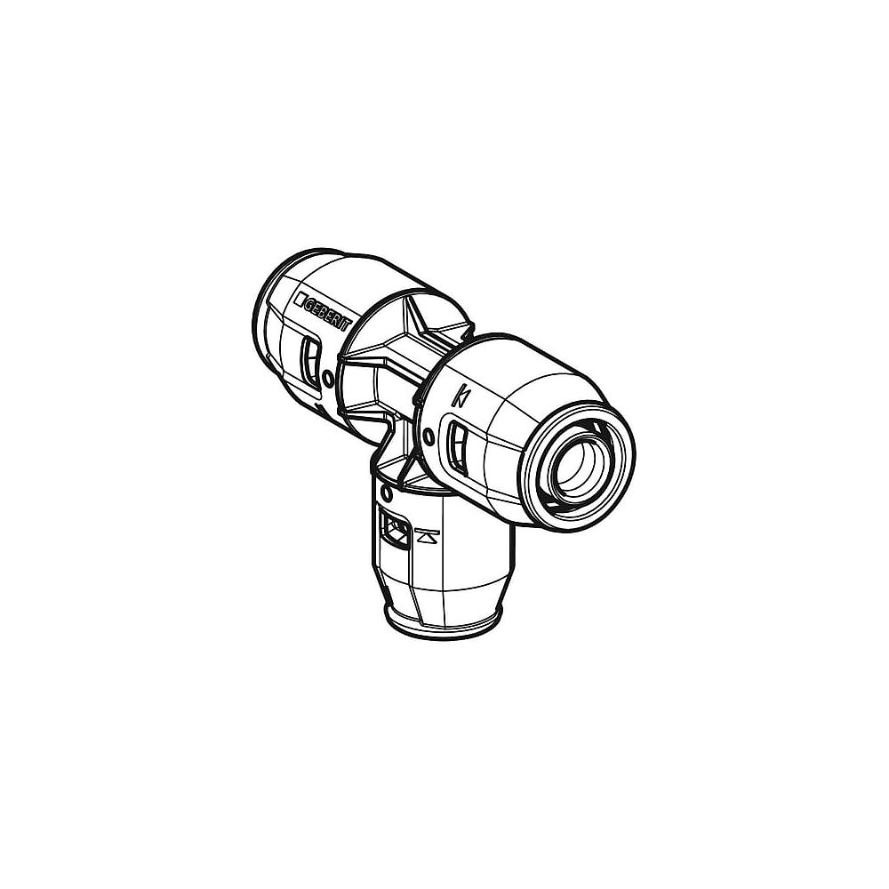 Geberit PushFit Red.T-Stück (PVDF)