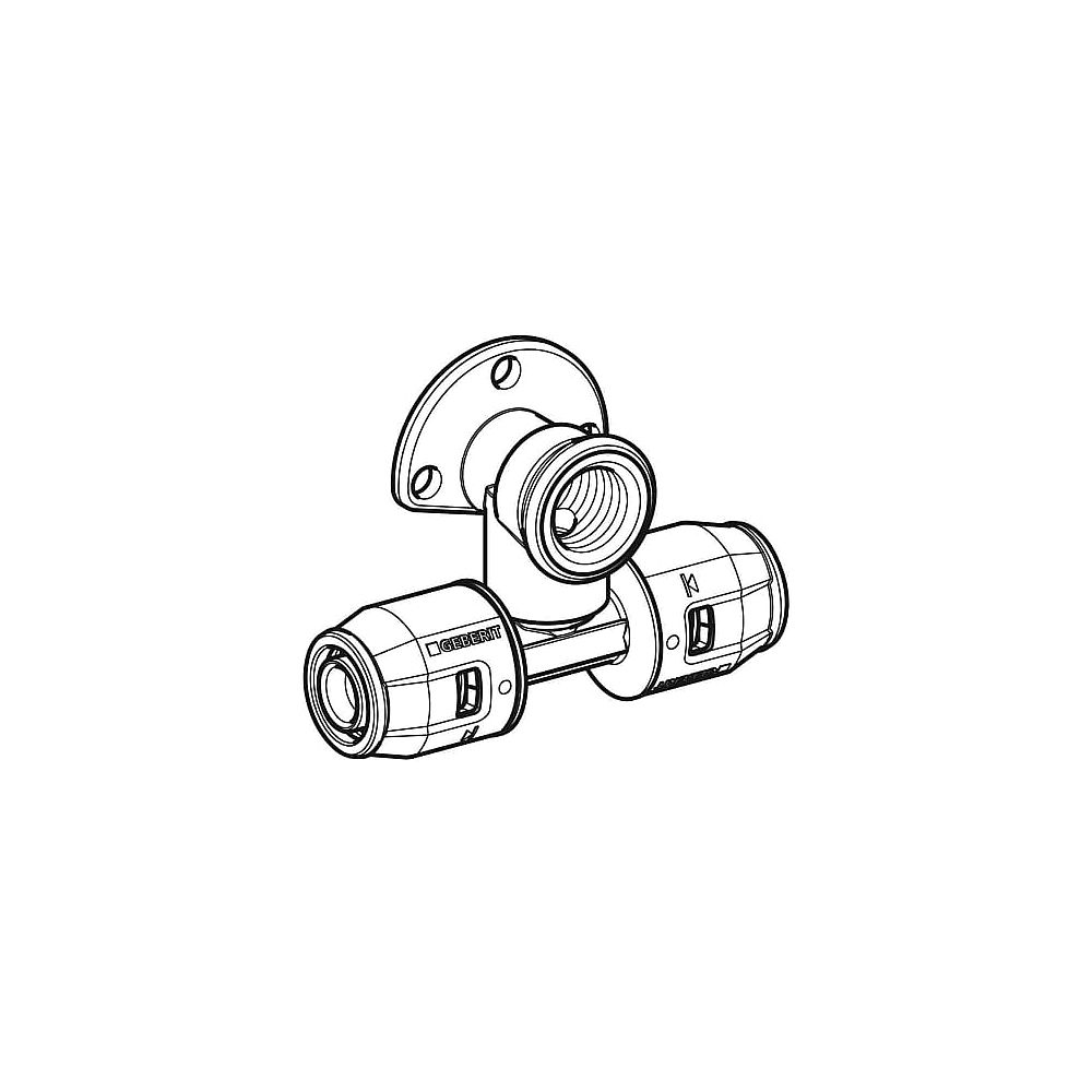 Geberit PushFit Anschluss-T-Stück Mess