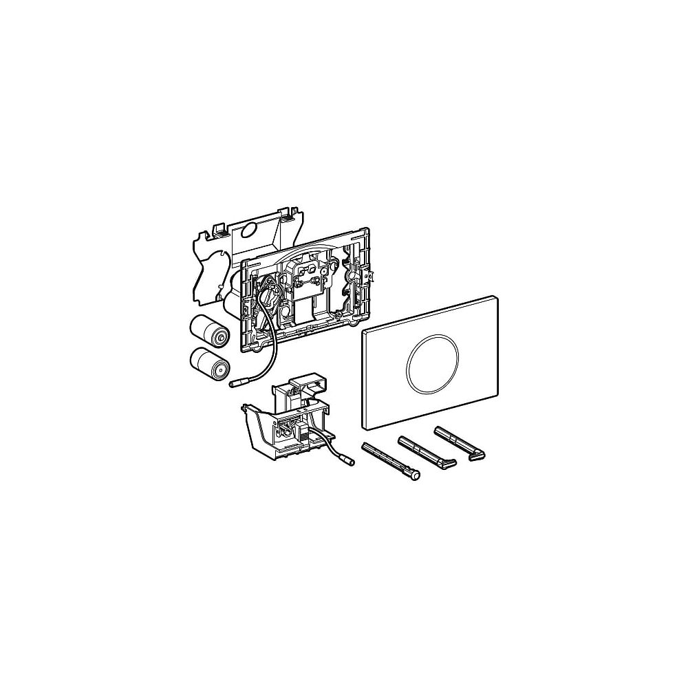 GE WC-Steuerung Sigma10 115.908.KH.1 elektr. Batt.ber.los glanz/mattchr/glanz