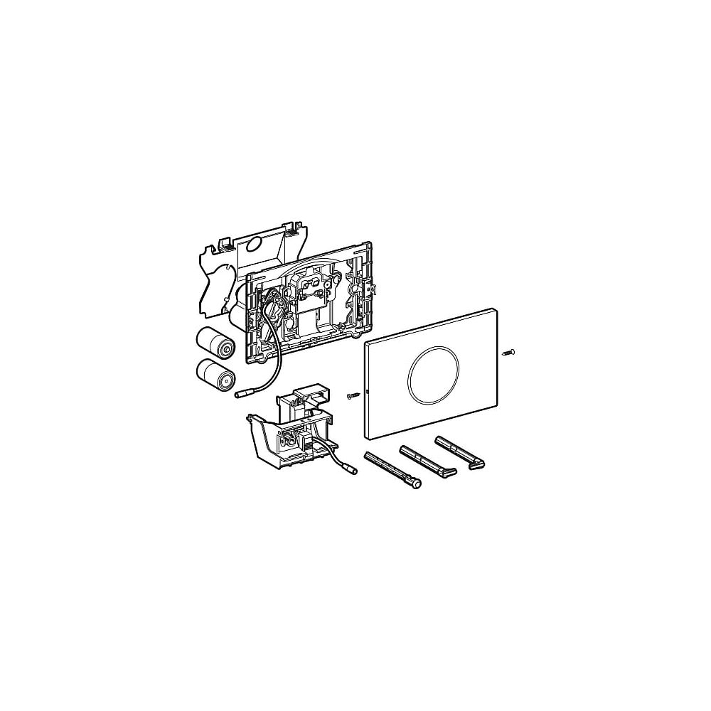 GE WC-Steuerung Sigma10 115.909.SN.1 elektr. Batt verschraubb. Edst.gebürstet