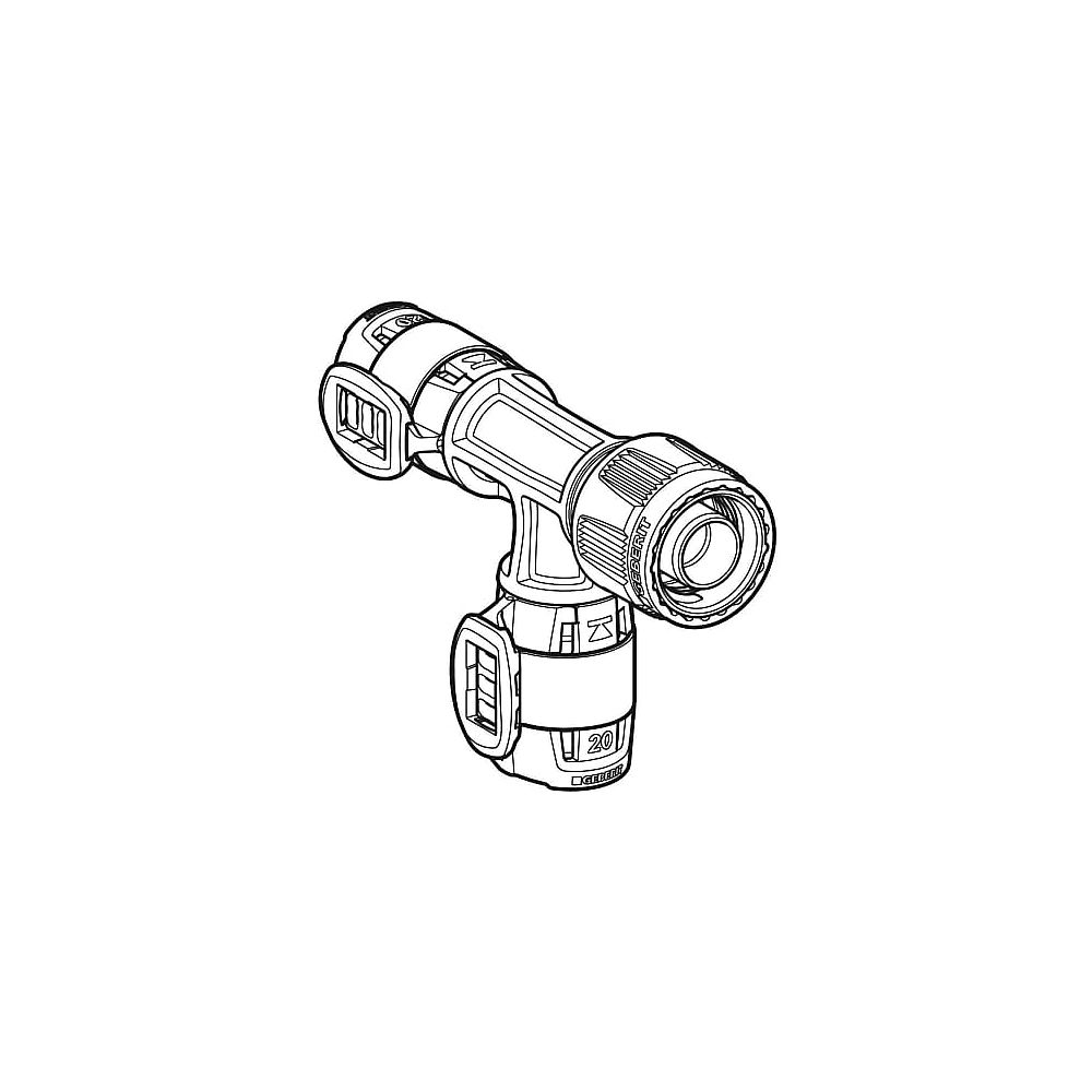 GE FlowFit Übergangs-T-Stück mit