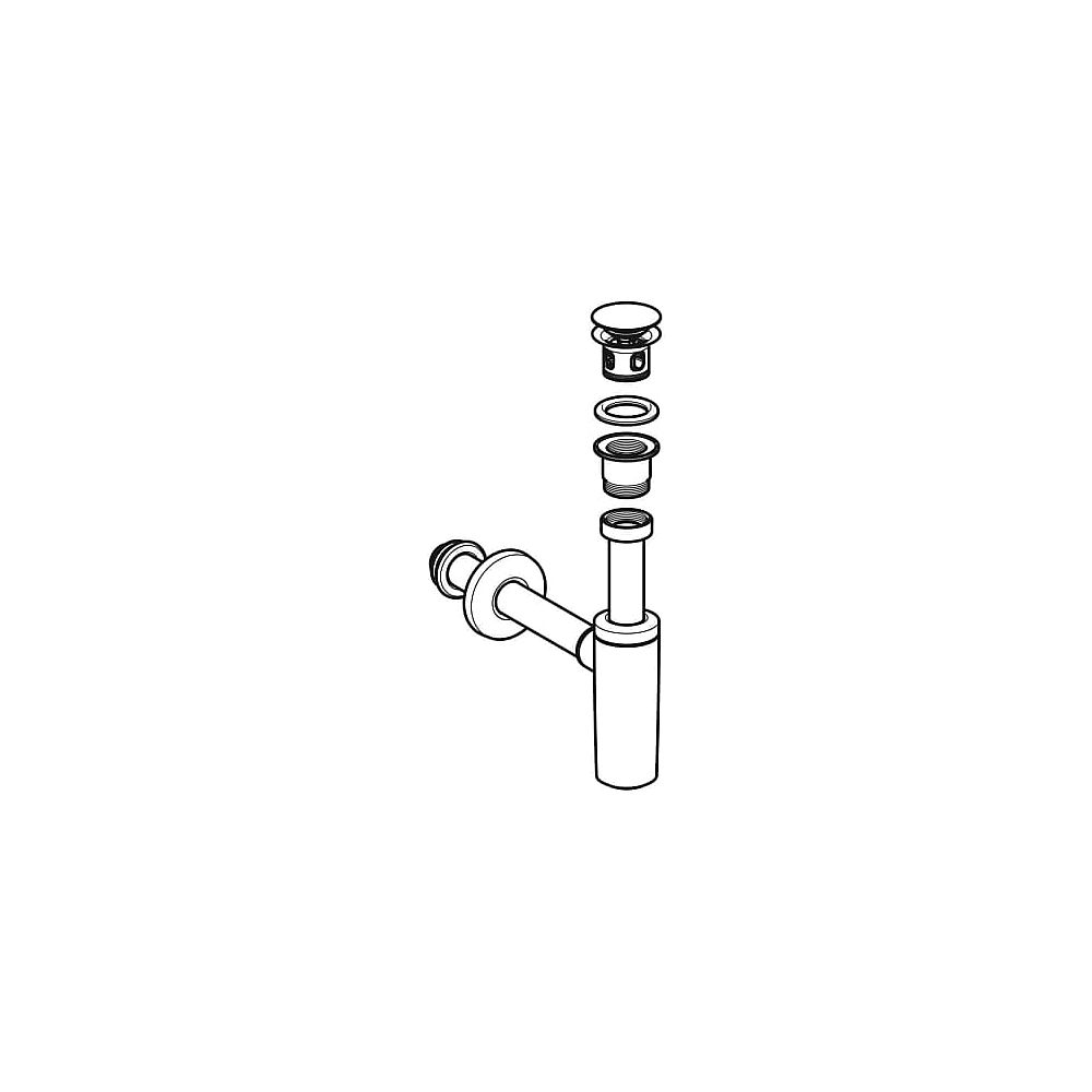 GE Waschbeckenablauf mit Siphon DN32/40