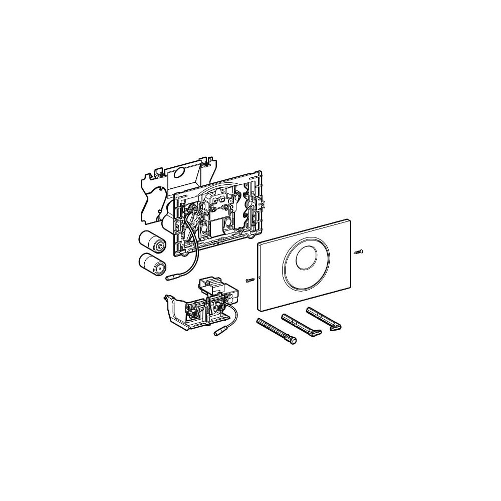 GE WC-Strg. m. elektr.Spül, Batt., bl/BT