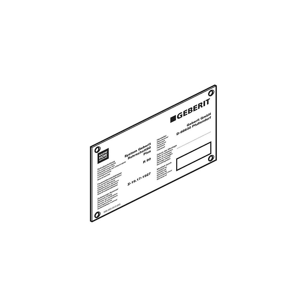 Geberit Hinweisschild Nr. 242.488.00.1