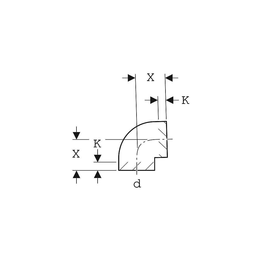 Geberit Bogen 56 mm 88,5 Grad Winkelform