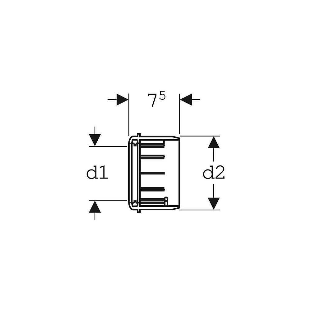 Geberit Übergangsstück PE 90 x 110 mm
