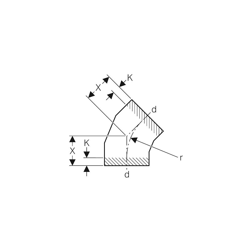 Geberit Bogen m. grossem Radius geschw.