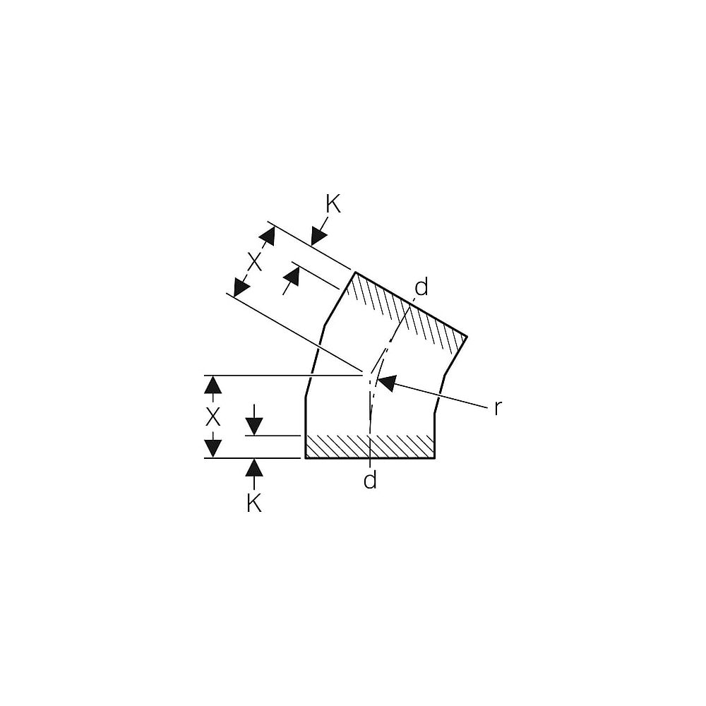 Geberit Bogen m. grossem Radius geschw.