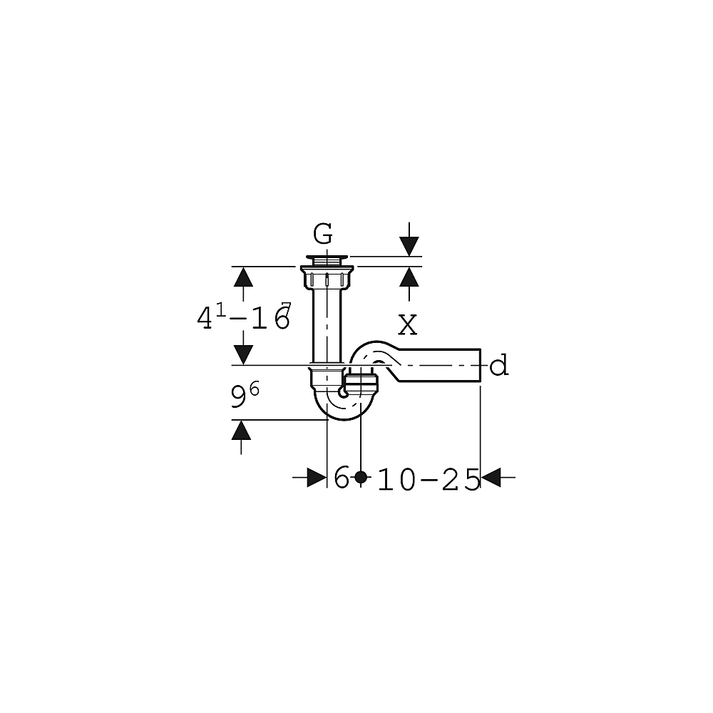 Geberit Duschwannenablauf D56