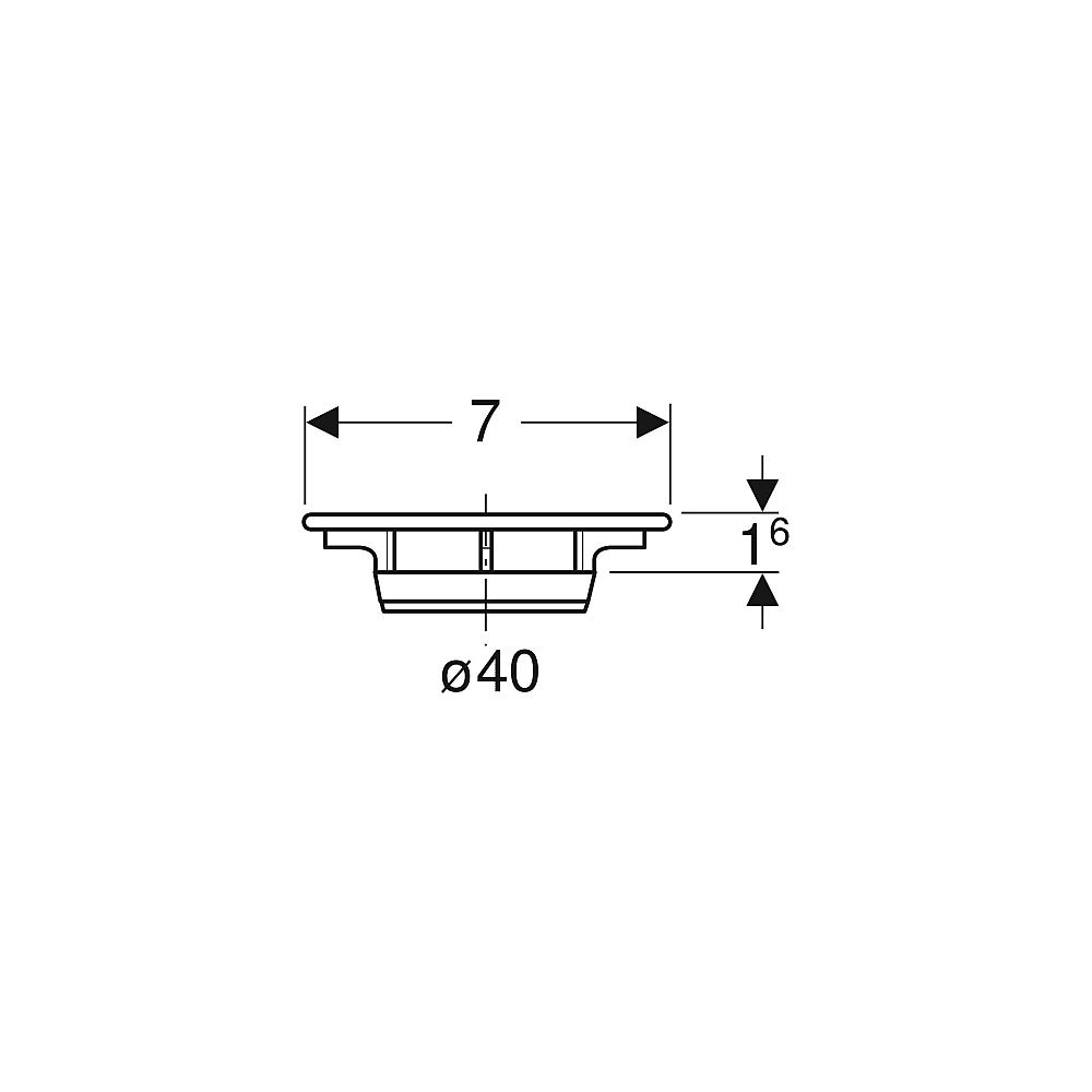 Geberit Wings Ablaufdeckel 52 f. Dusch-