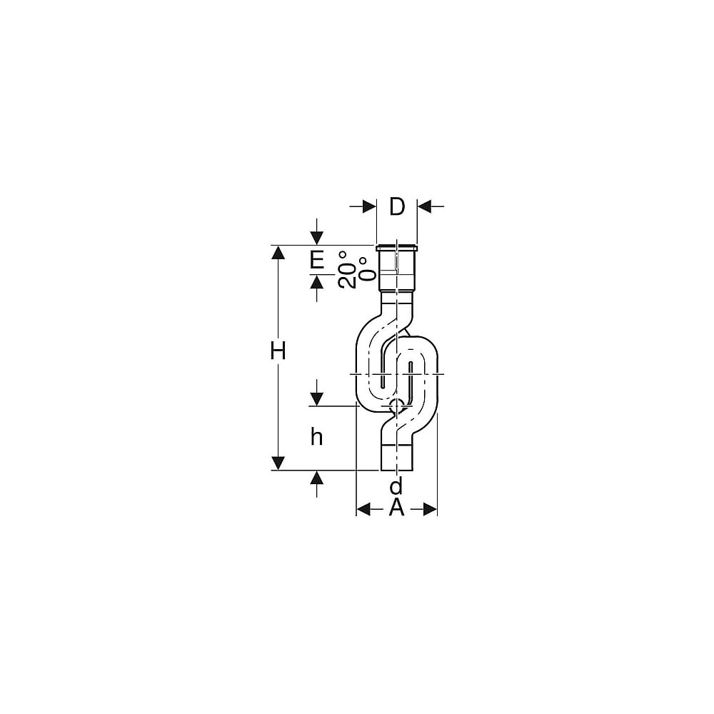 Geberit Regenrohr Siphon 110 mm