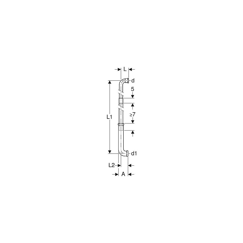 GE Spülbogenset 90 Gr. ausziehbar D32/45