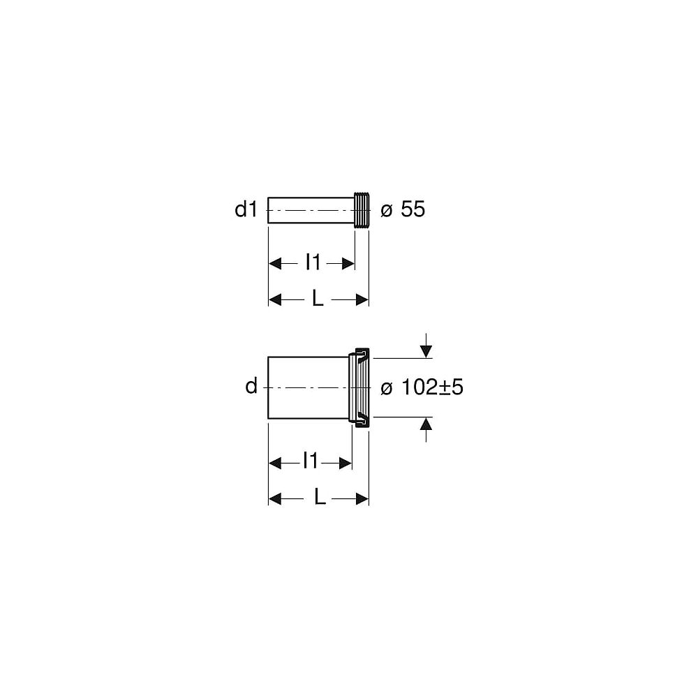 Geberit PE Manschettengarnitur 110 mm