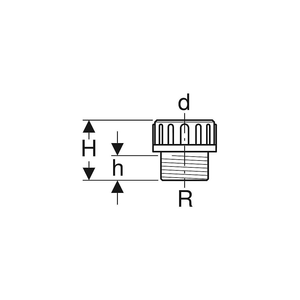 Geberit Messing Stutzen m. Verschr. AG