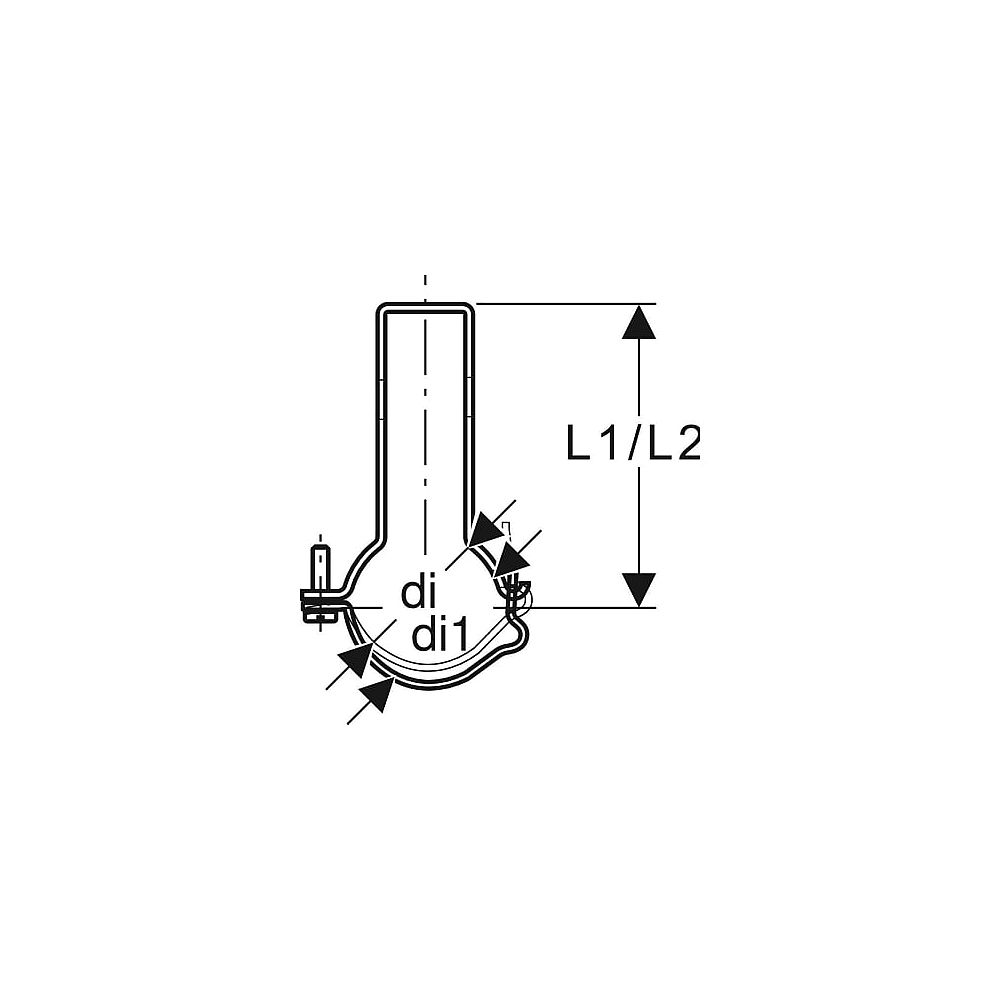 Geberit Pluvia Rohrschelle verz. 125 mm