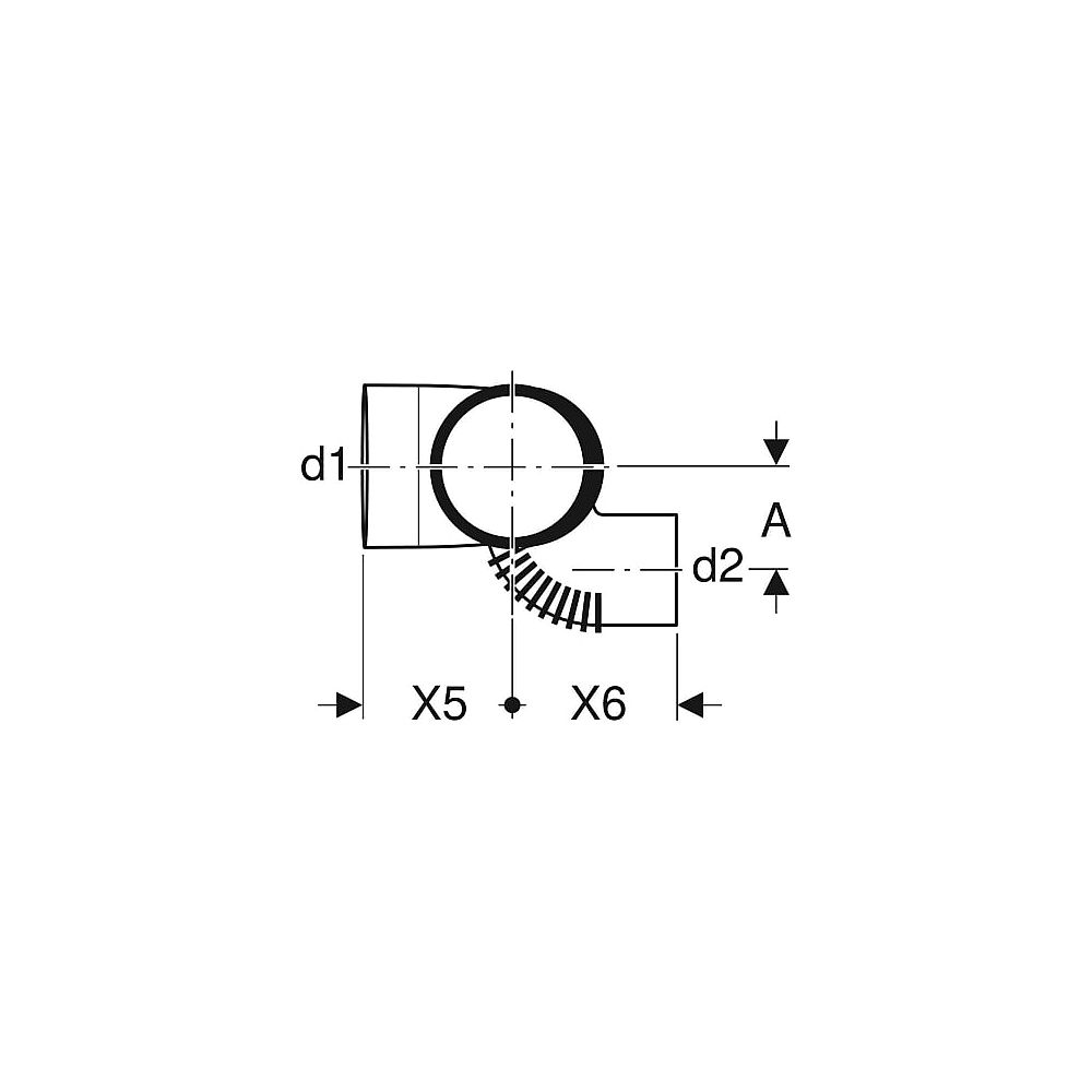 Geberit db20 Schachtabzweig MAX links